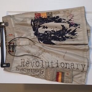 Dragonfly Bob Marley Graphic Print Mens Board Shorts Size 28